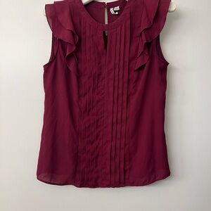 Elegant Burgundy Sleeveless Top